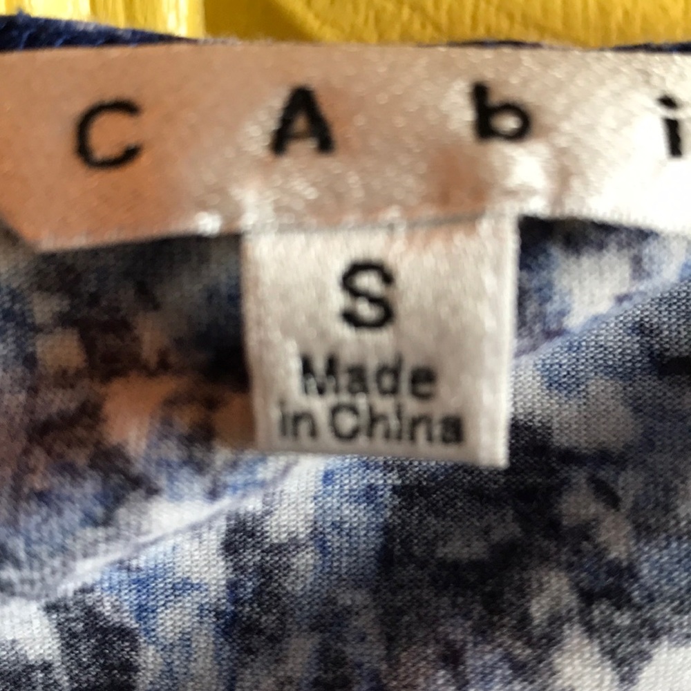📏 CAbi 3/4 Sleeve Cotton Popover Small - Picture 2 of 6